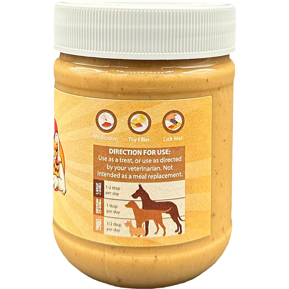 Poochie Butter - 12oz Chunky Chicken Jerky Dog Peanut Butter Jar