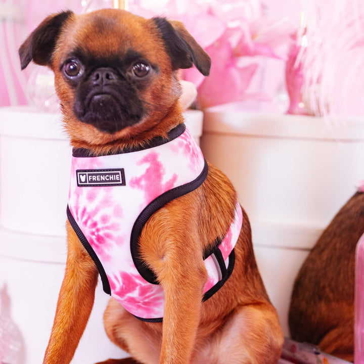 Frenchie - Frenchie Duo Reversible Harness - Pink Tie Dye: M