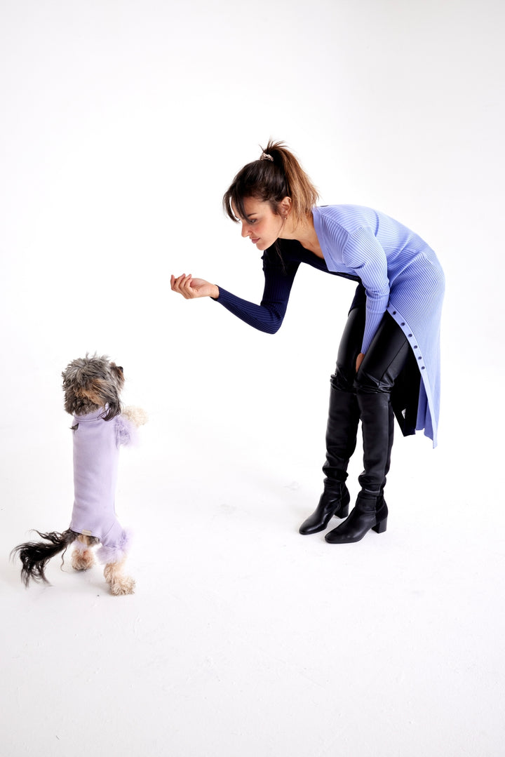 Maxbone Feather Knit Dog Onesie