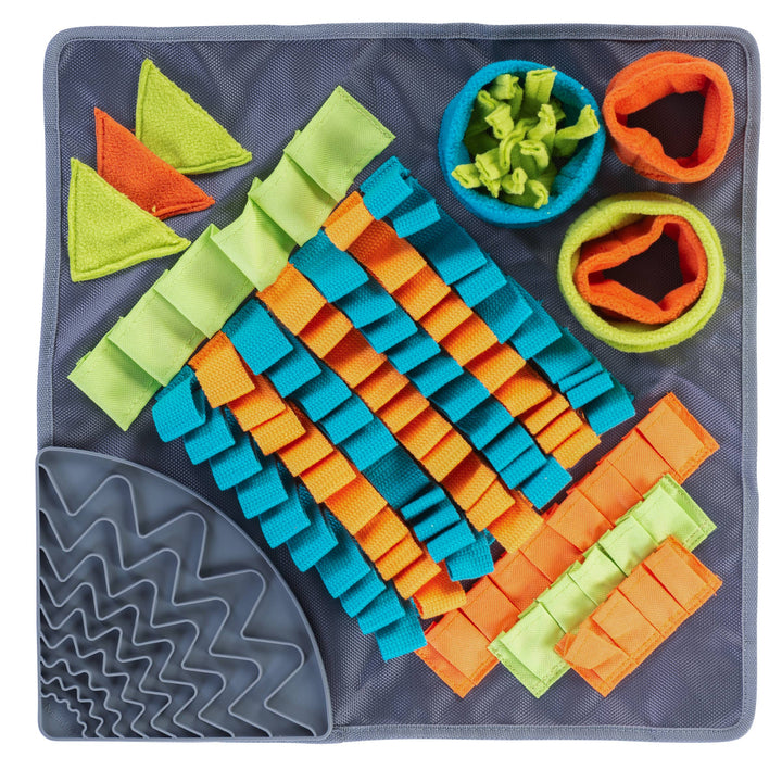 Pet Palette Distribution - Messy Mutts Square Forage/Snuffle Mat 16" with Suction