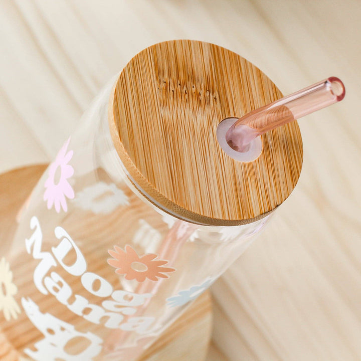 Bop Pop Pets - Dog Mama Glass | Lid + Straw