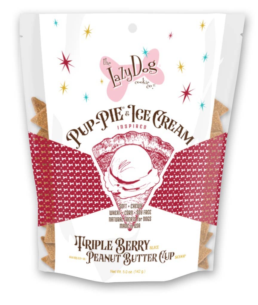 Pet Palette Distribution - Lazy Dog Pup-PIE Slices Triple Berry w/ Peanut Butter