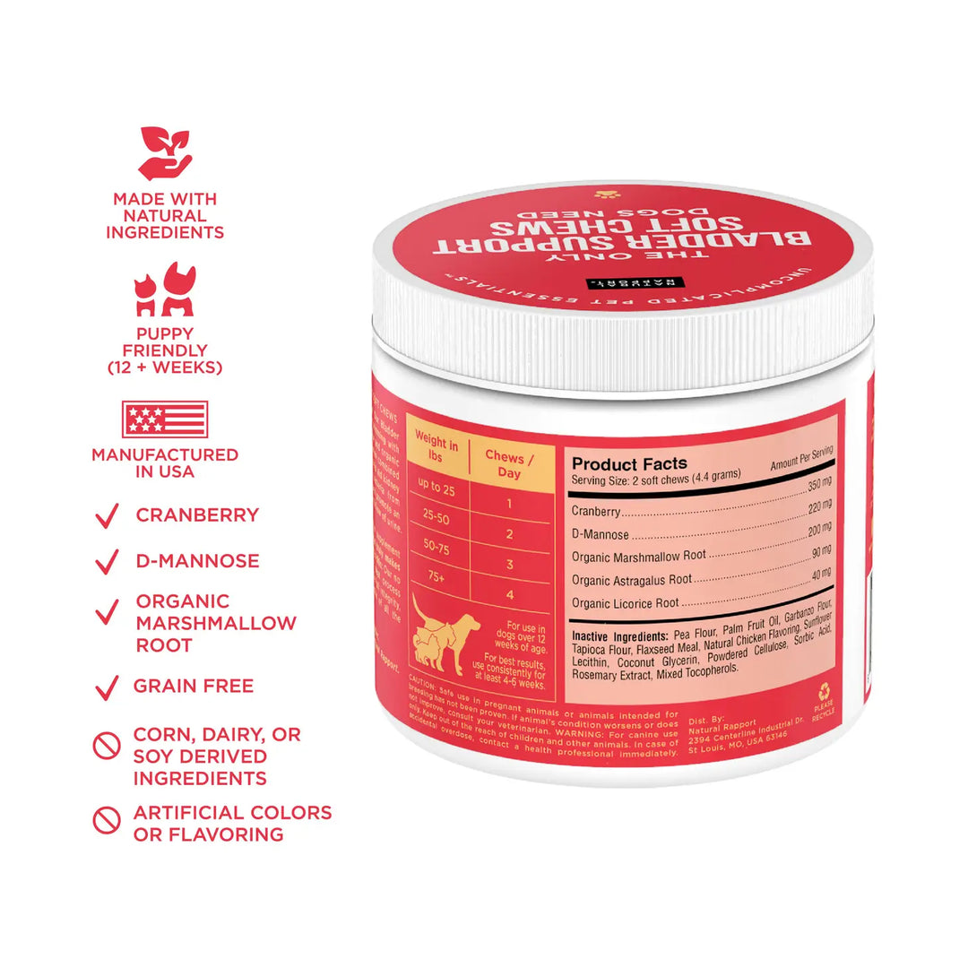 Natural Rapport - The Only Bladder Support Soft Chews Dogs Need