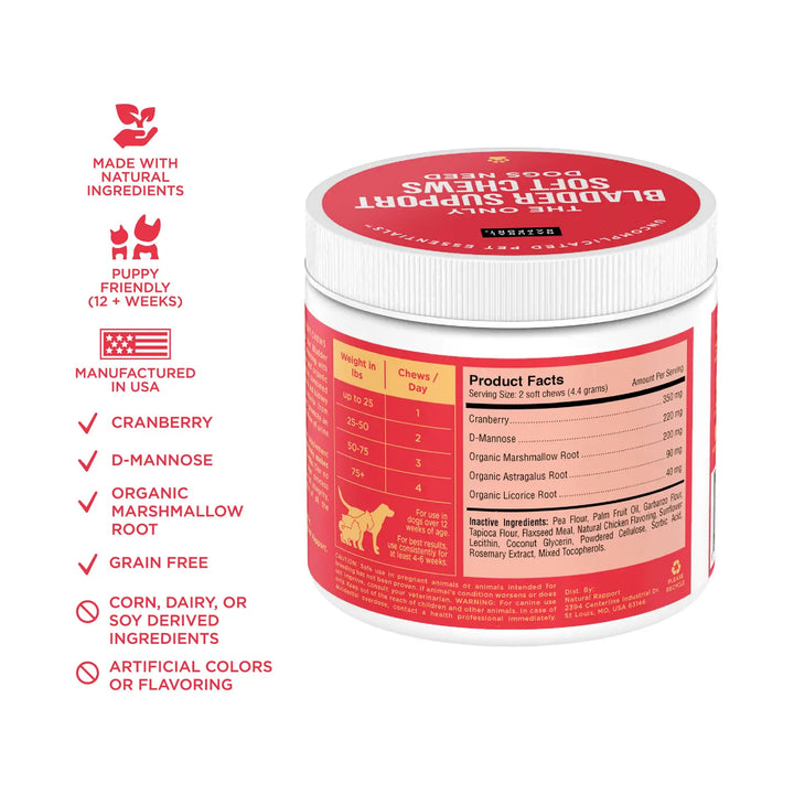 Natural Rapport - The Only Bladder Support Soft Chews Dogs Need