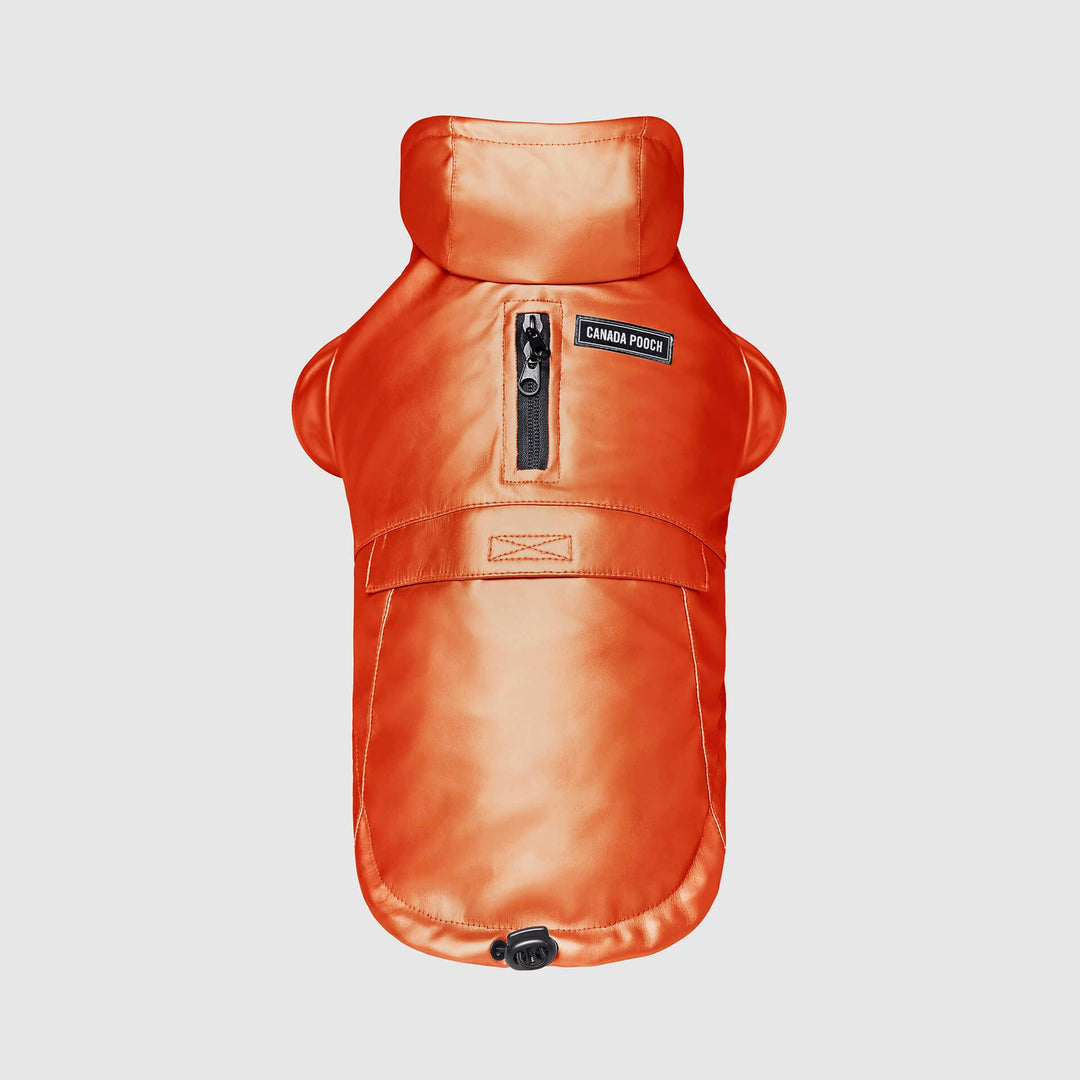 Canada Pooch - Cold Front Raincoat: Orange / 10