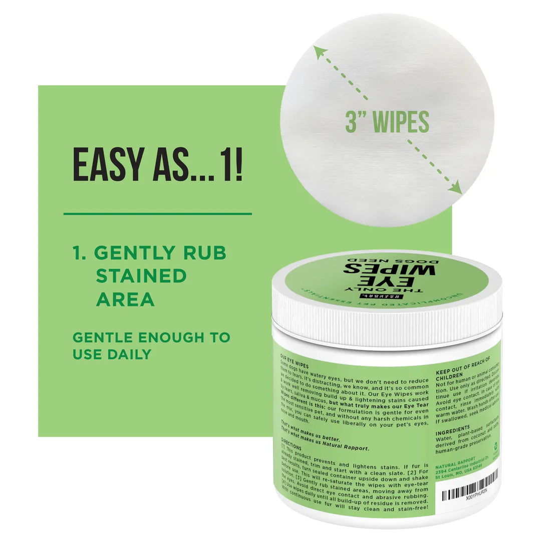 Natural Rapport - The Only Eye Wipes Dogs Need