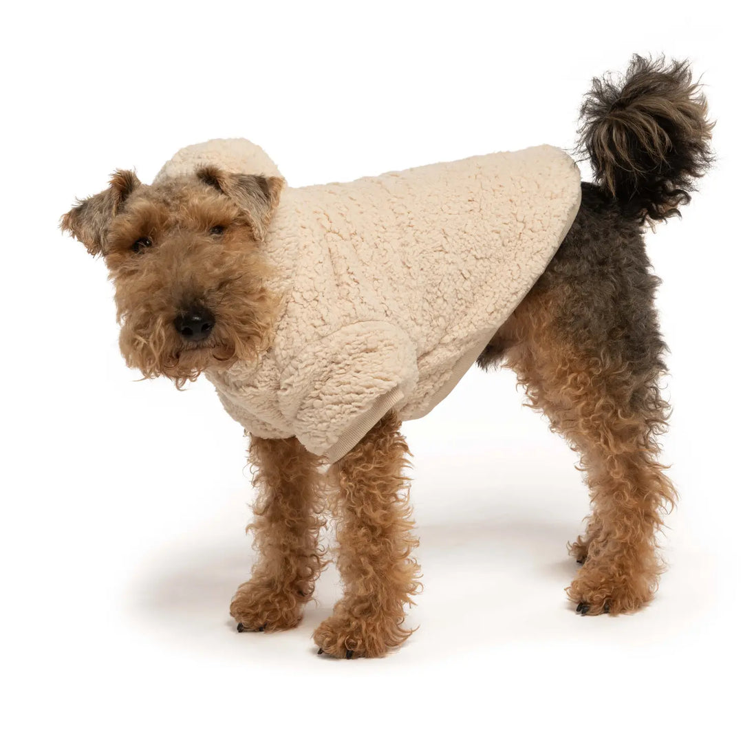 Fab Dog - Cream Sherpa Hoodie