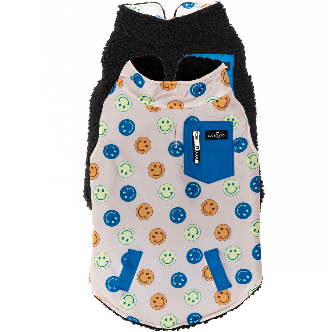 The Have a Nice Day Reversible Teddy Vest: Medium