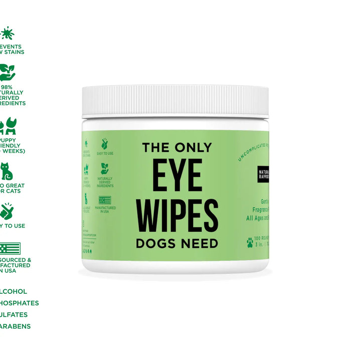 Natural Rapport - The Only Eye Wipes Dogs Need